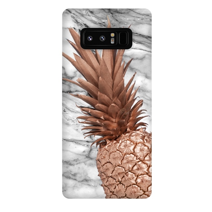 Galaxy Note 8 StrongFit Rose Gold Pineapple on Marble by  Utart