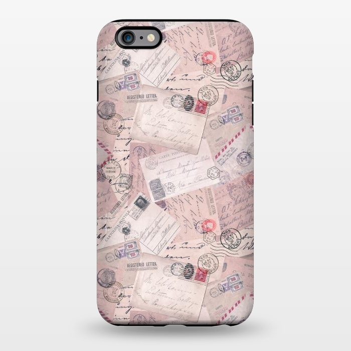 iPhone 6/6s plus StrongFit Vintage Letter Collage In Soft Pink by Andrea Haase