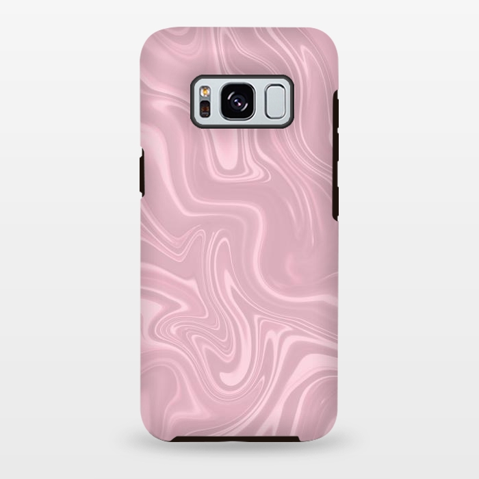Galaxy S8 plus StrongFit Marbled Pink Paint 2 by Andrea Haase