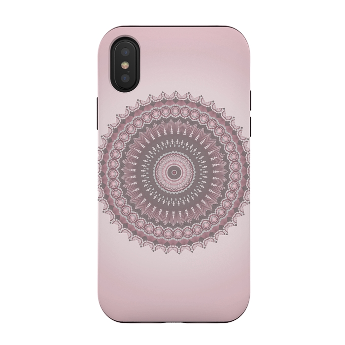 iPhone Xs / X StrongFit Soft Pink Mandala Design by Andrea Haase
