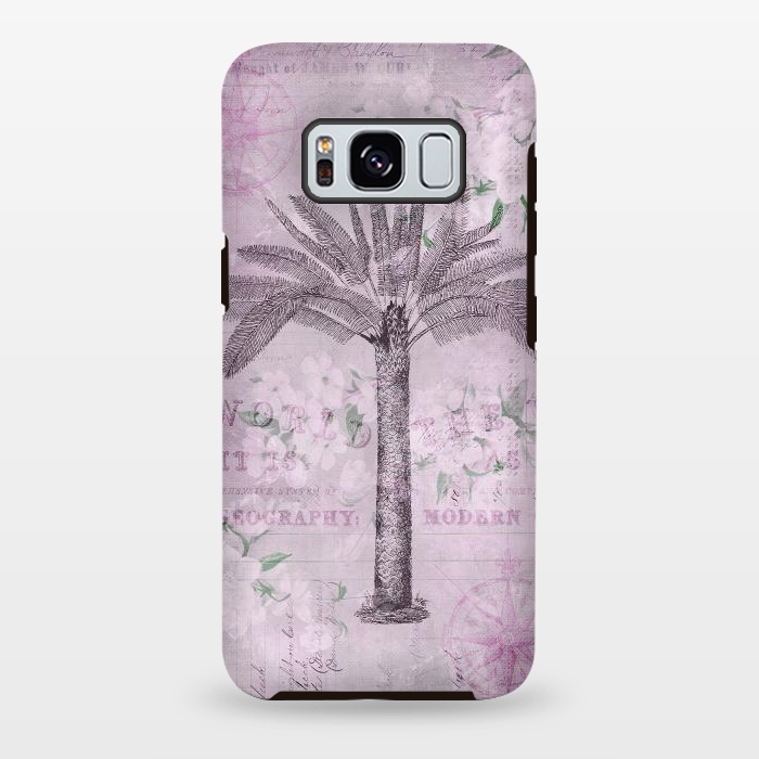 Galaxy S8 plus StrongFit Vintage Palm Tree Art by Andrea Haase