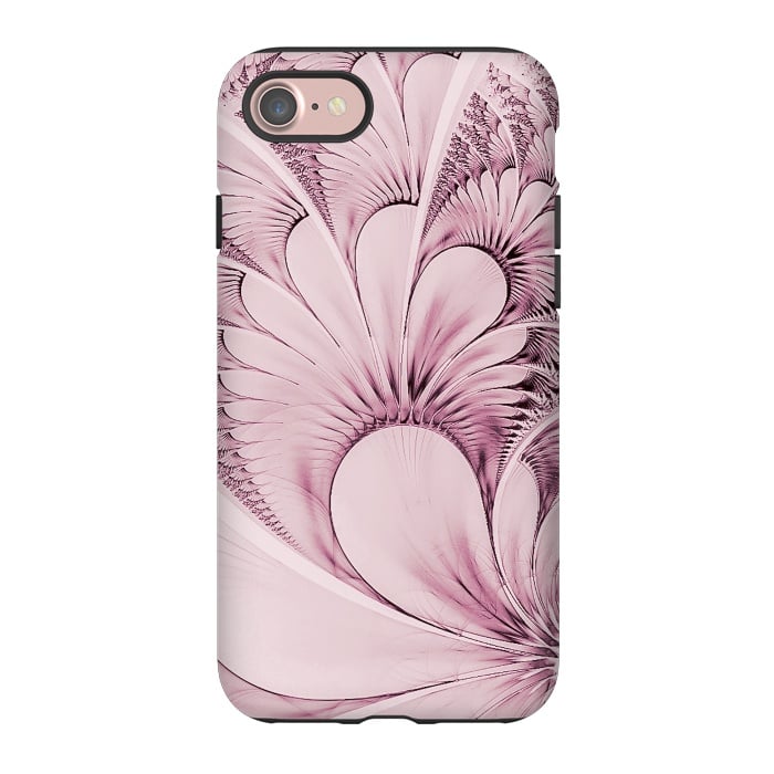 iPhone 7 StrongFit Pink Flourish Fractal by Andrea Haase