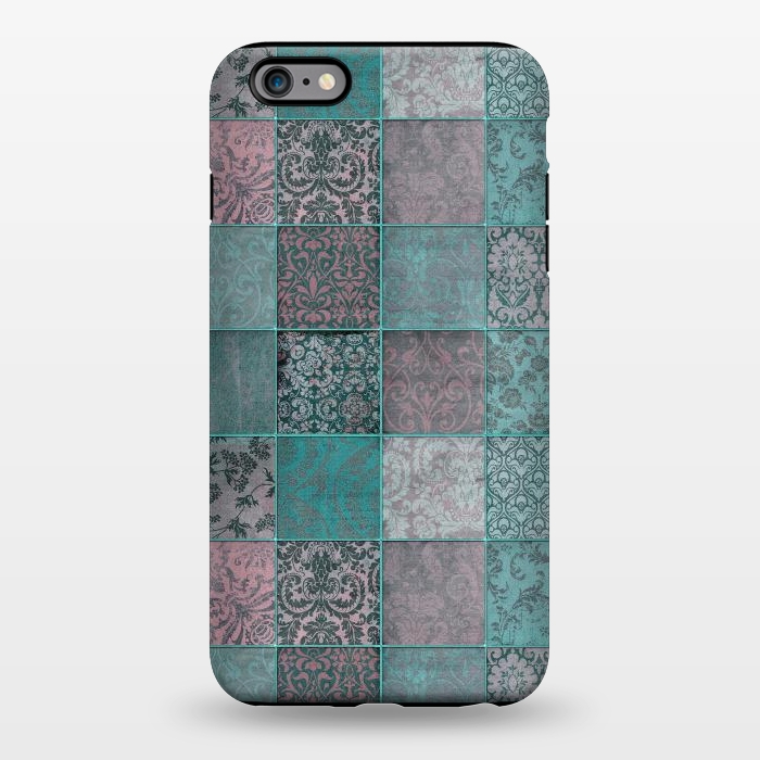 iPhone 6/6s plus StrongFit Vintage Teal Patchwork by Andrea Haase