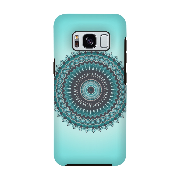Galaxy S8 StrongFit Mandala Turquoise 2 by Andrea Haase