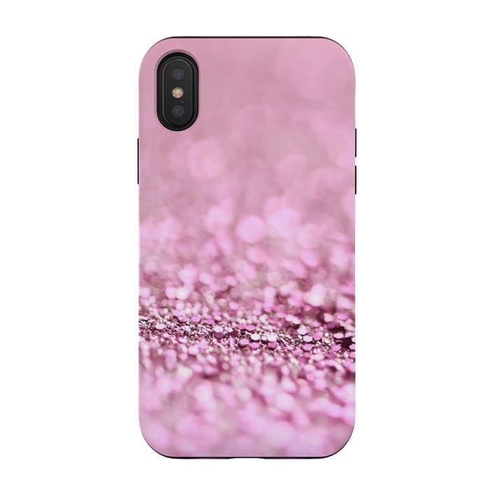 iPhone Xs / X StrongFit Rose Gold Blush Glitter by  Utart