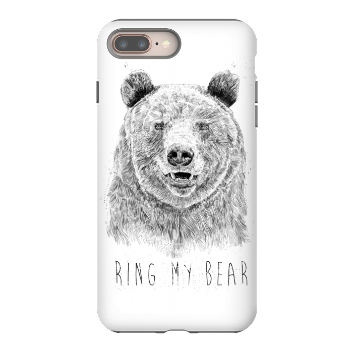 iPhone 7 plus StrongFit Ring my bear (bw) by Balazs Solti