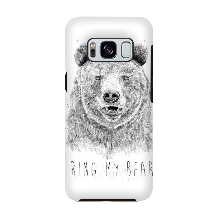 Galaxy S8 StrongFit Ring my bear (bw) by Balazs Solti