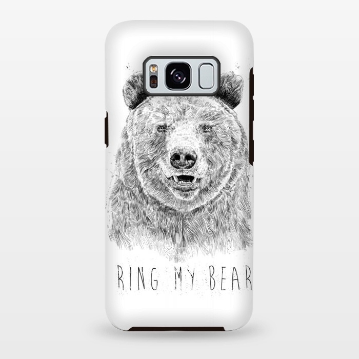 Galaxy S8 plus StrongFit Ring my bear (bw) by Balazs Solti