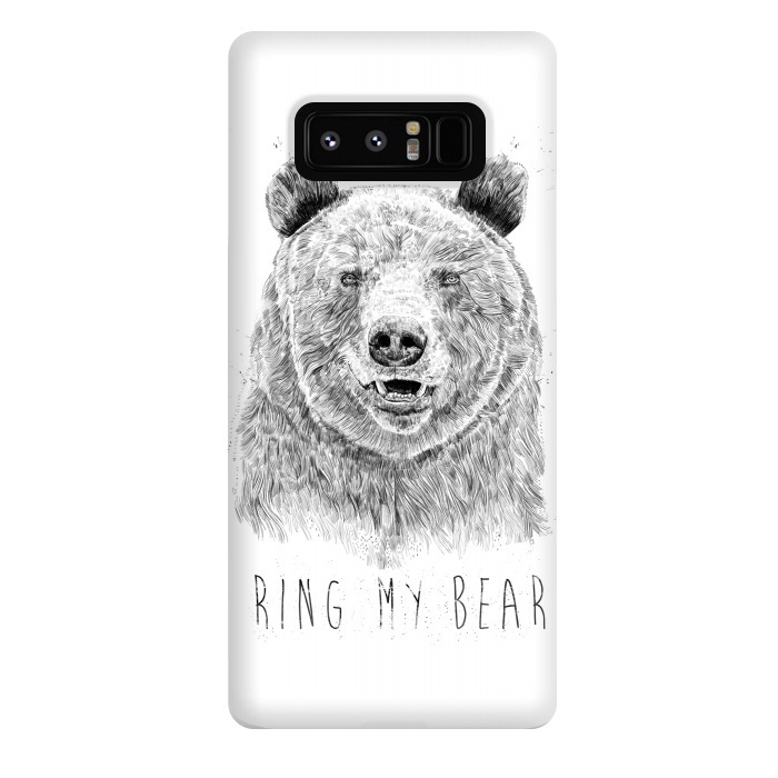 Galaxy Note 8 StrongFit Ring my bear (bw) by Balazs Solti