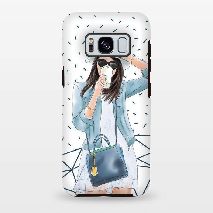 Galaxy S8 plus StrongFit Trendy City Fashion Girl by DaDo ART