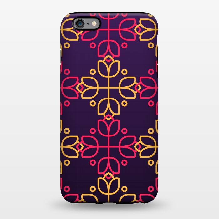 iPhone 6/6s plus StrongFit yellow pink floral pattern by MALLIKA