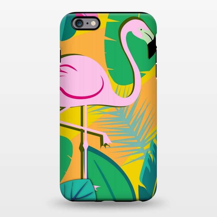 iPhone 6/6s plus StrongFit yellow flamingo pattern by MALLIKA