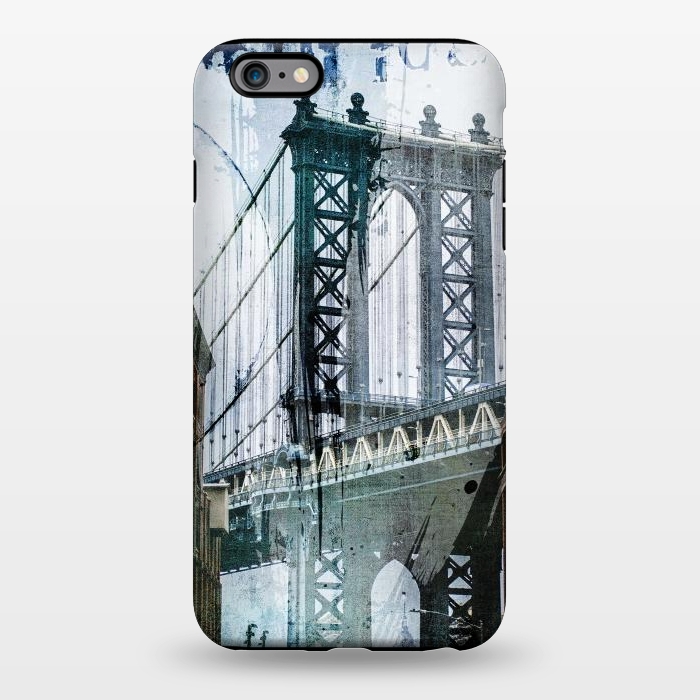 iPhone 6/6s plus StrongFit Brooklyn Bridge Grunge Mixed Media Art by Andrea Haase