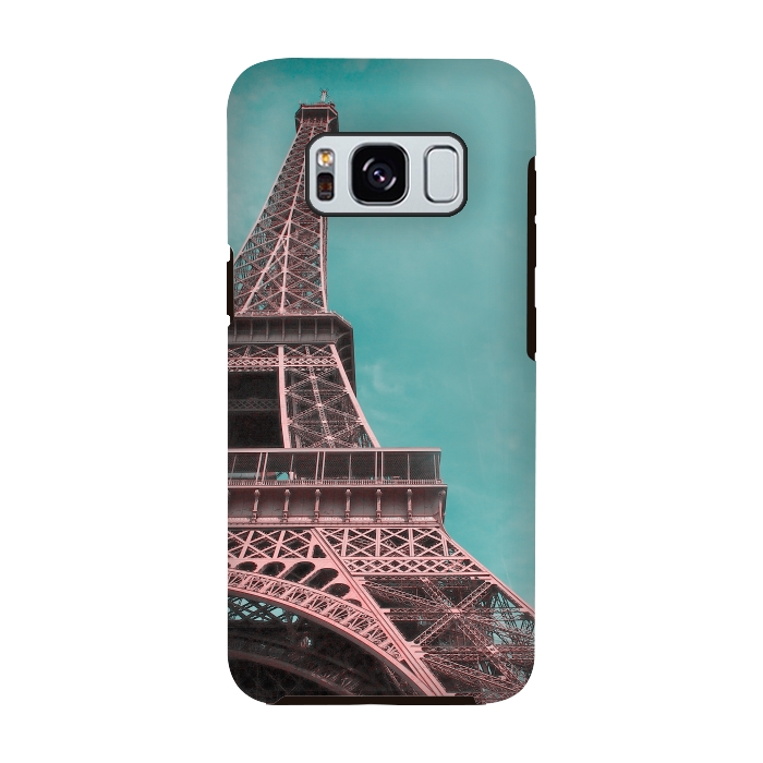 Galaxy S8 StrongFit Pink Paris Eiffeltower by Andrea Haase