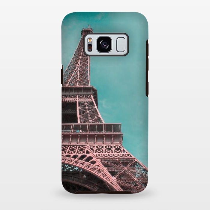 Galaxy S8 plus StrongFit Pink Paris Eiffeltower by Andrea Haase