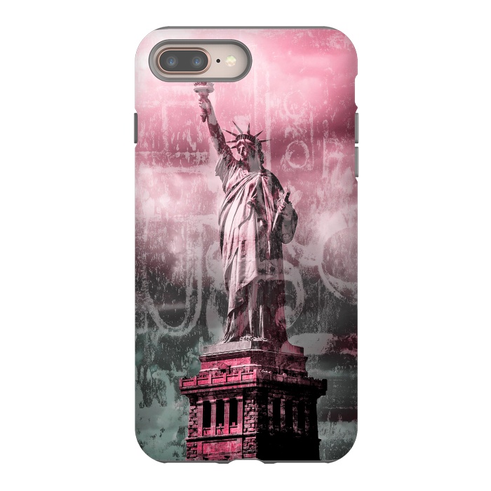 iPhone 7 plus StrongFit Statue Of Liberty Mixed Media Art by Andrea Haase