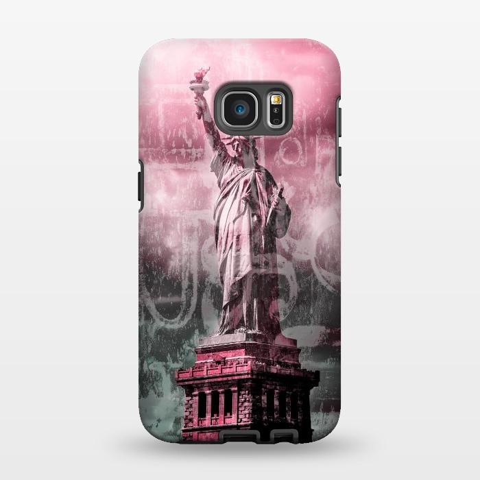 Galaxy S7 EDGE StrongFit Statue Of Liberty Mixed Media Art by Andrea Haase