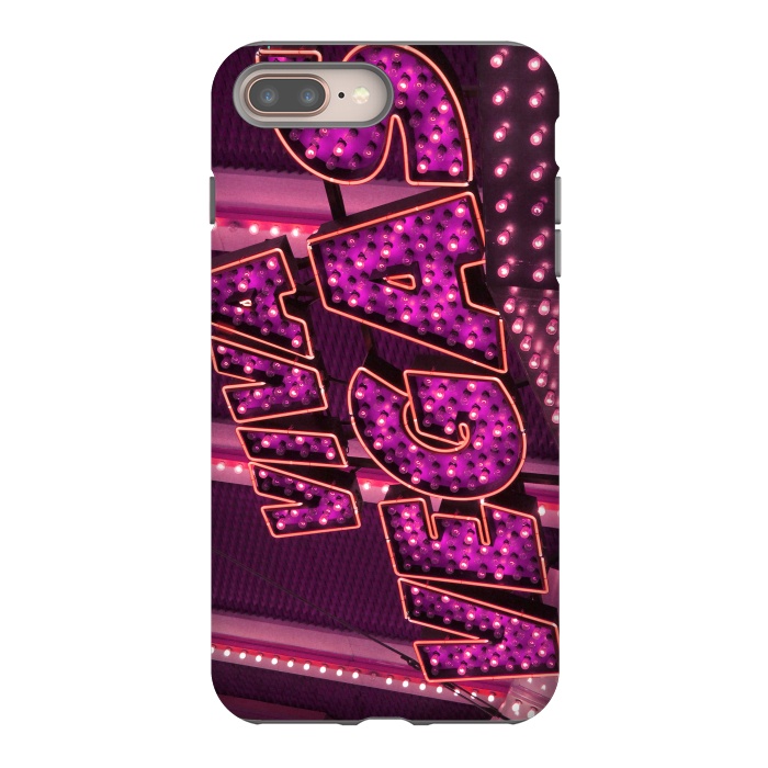 iPhone 7 plus StrongFit Pink Las Vegas Neon Sign by Andrea Haase
