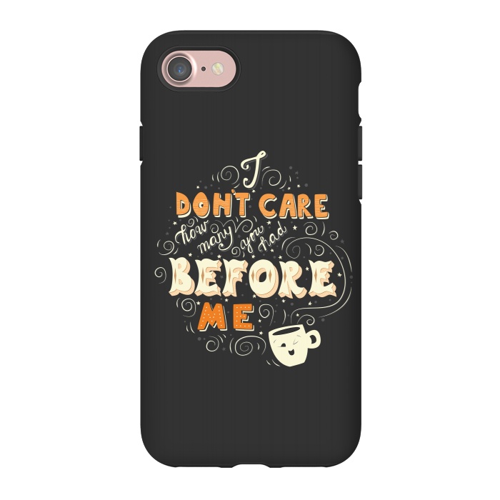 iPhone 7 StrongFit Coffee typography funny design by Jelena Obradovic