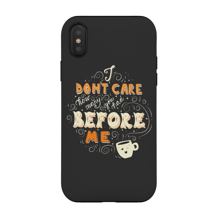 iPhone Xs / X StrongFit Coffee typography funny design by Jelena Obradovic