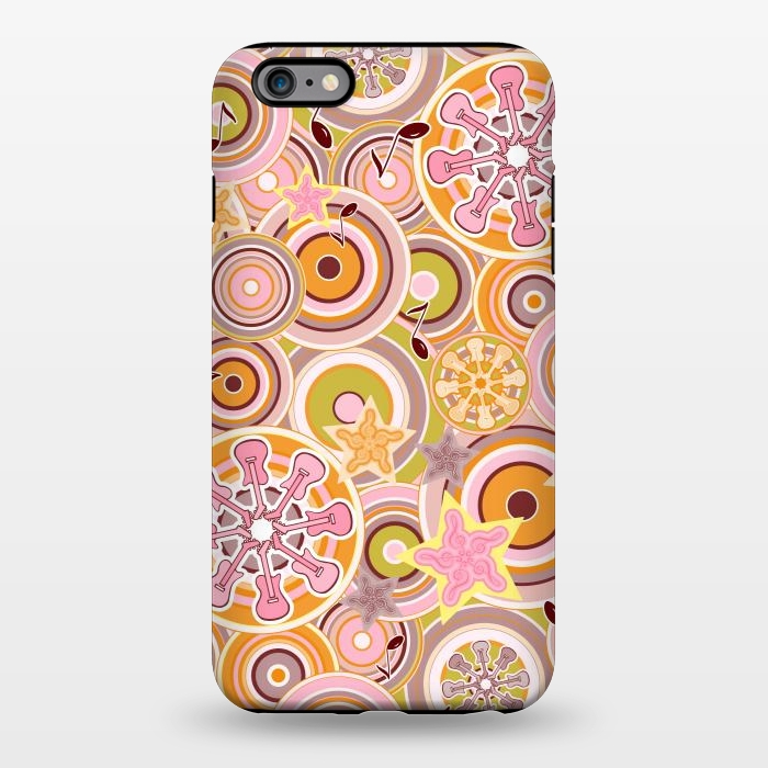 iPhone 6/6s plus StrongFit Glam Boho Rock in Pink and Orange by Paula Ohreen