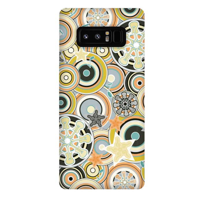 Galaxy Note 8 StrongFit Glam Boho Rock in Navy and Green by Paula Ohreen