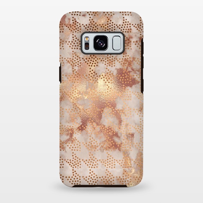 Galaxy S8 plus StrongFit Geometrical modern Rose Gold Marble Pattern by  Utart