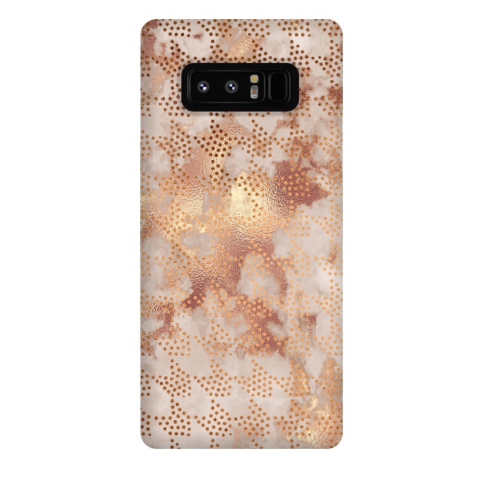 Galaxy Note 8 StrongFit Geometrical modern Rose Gold Marble Pattern by  Utart