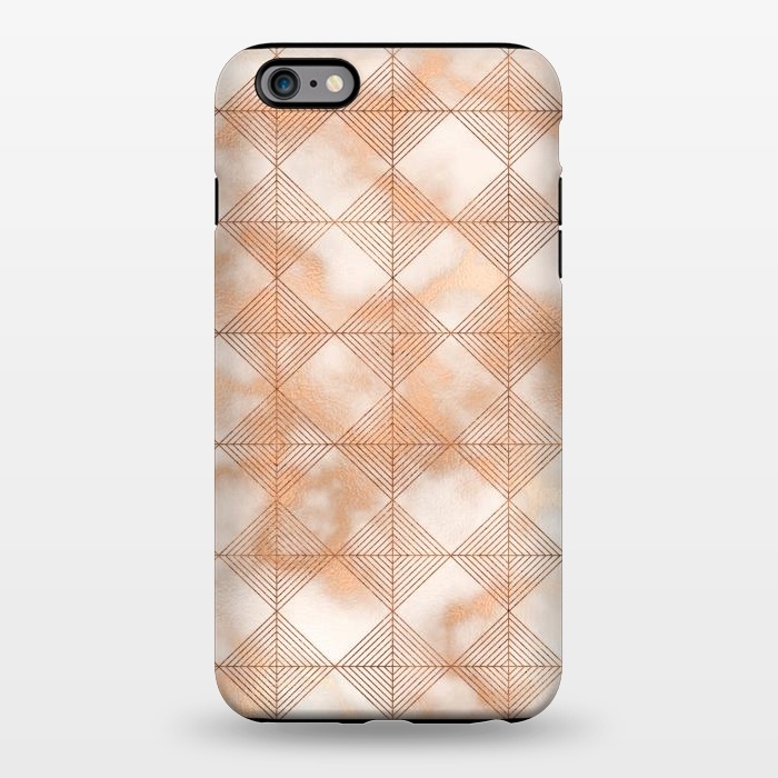 iPhone 6/6s plus StrongFit Abstract Minimalistic Rose Gold Marble Quadrangles  by  Utart