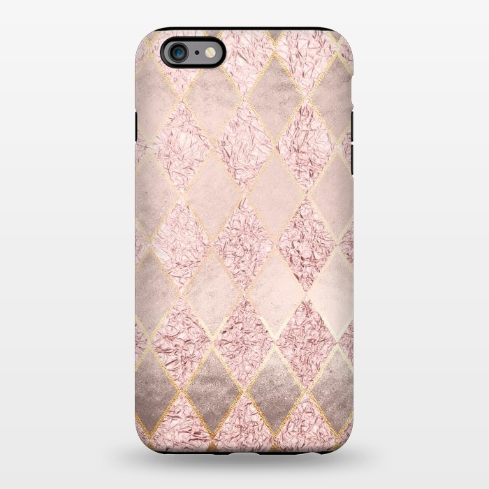 iPhone 6/6s plus StrongFit Rose Gold Glitter Argyle by  Utart