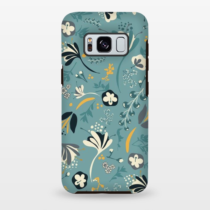 Galaxy S8 plus StrongFit Beautiful BC Bloom in Blue and Yellow by Paula Ohreen