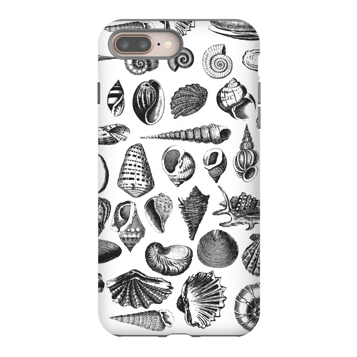 iPhone 7 plus StrongFit Vintage Seashell Collection Black And White by Andrea Haase