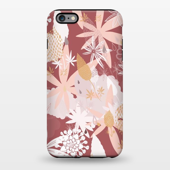 iPhone 6/6s plus StrongFit Lovely Lupins on Red by Paula Ohreen