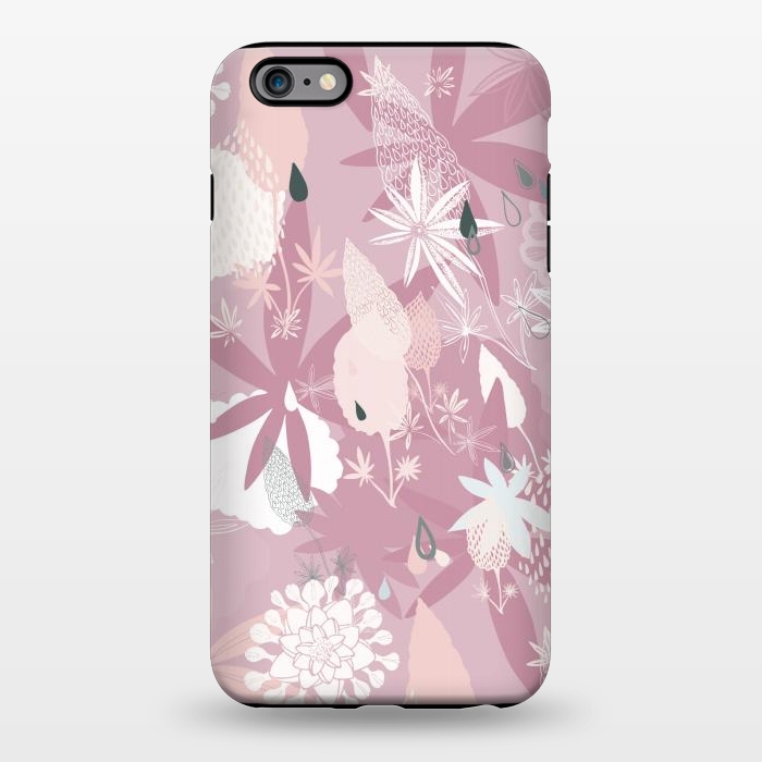 iPhone 6/6s plus StrongFit Lovely Lupins on Dusty Pink by Paula Ohreen