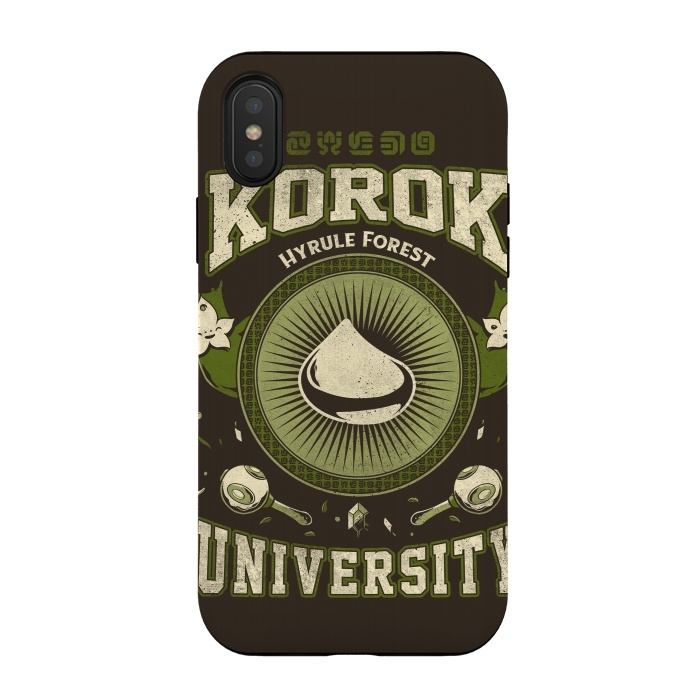 iPhone Xs / X StrongFit Korok University by Ilustrata