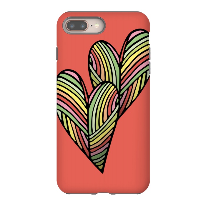 iPhone 7 plus StrongFit Two Hearts by Majoih