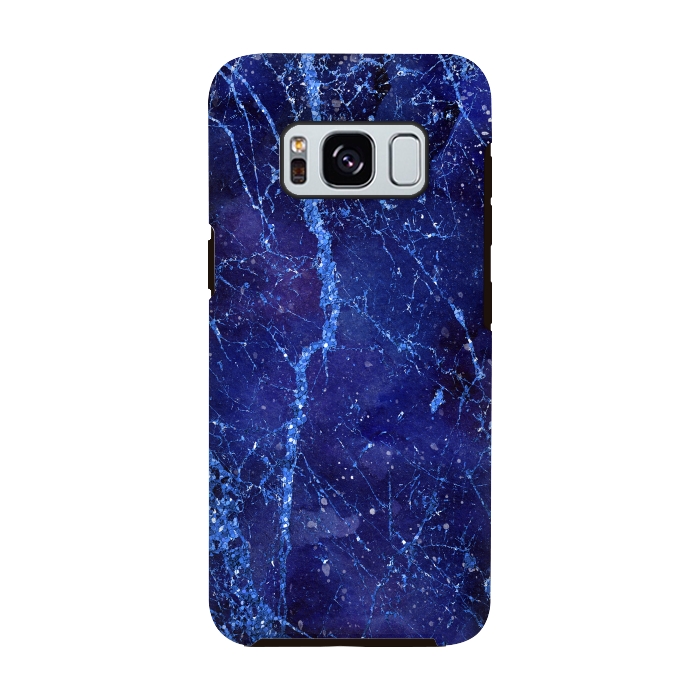 Galaxy S8 StrongFit Blue Marbled Glitter 2 by Andrea Haase