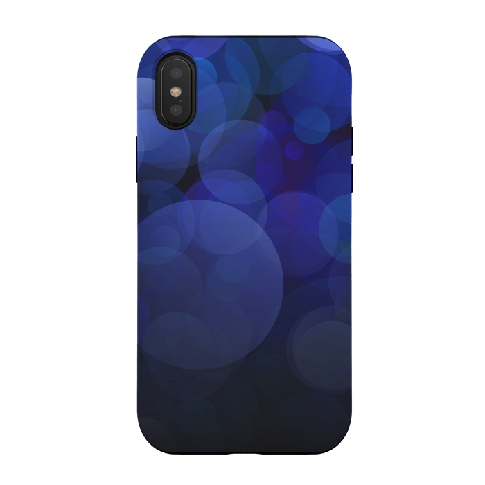iPhone Xs / X StrongFit Magical Blue Bokeh Lights by Andrea Haase