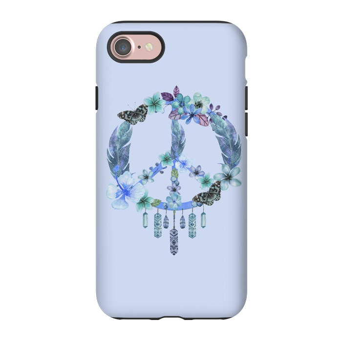iPhone 7 StrongFit Blue Peace Dreamcatcher by Andrea Haase