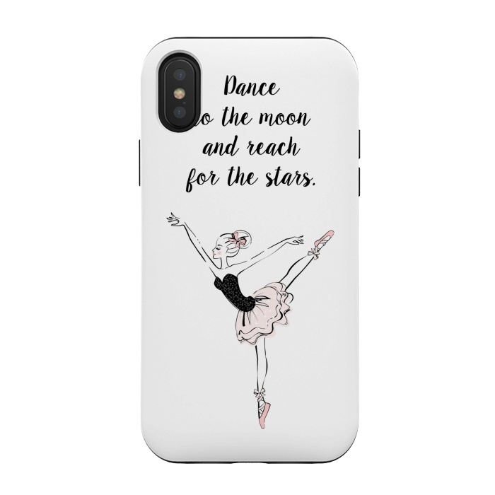 iPhone Xs / X StrongFit Little Ballerina Dance Quote by Martina