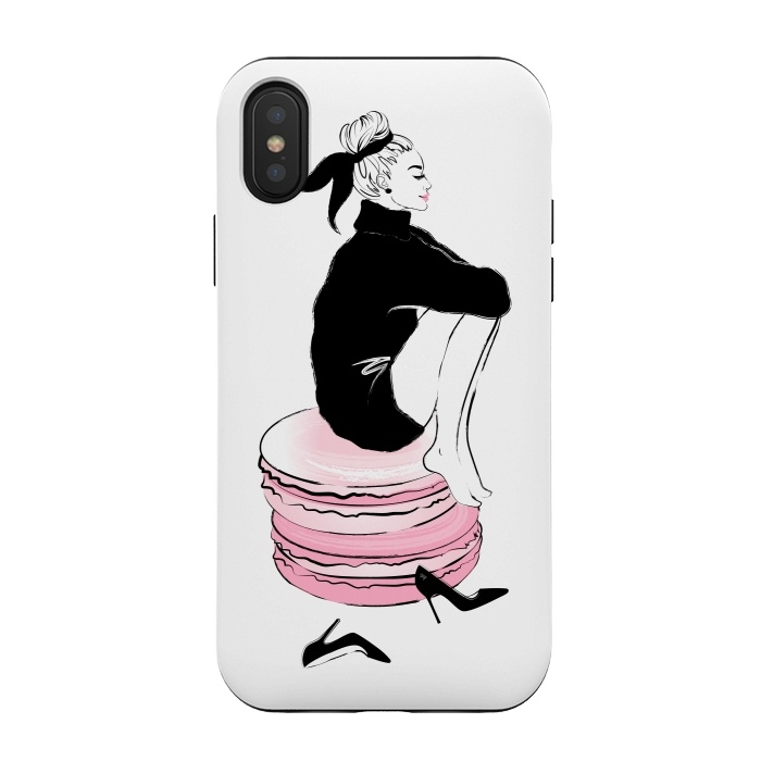 iPhone Xs / X StrongFit Elegant Macaron Girl by Martina