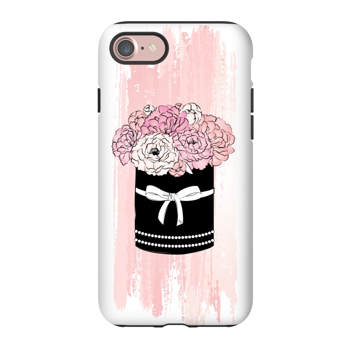 iPhone 7 StrongFit Flower Box with pink Peonies by Martina