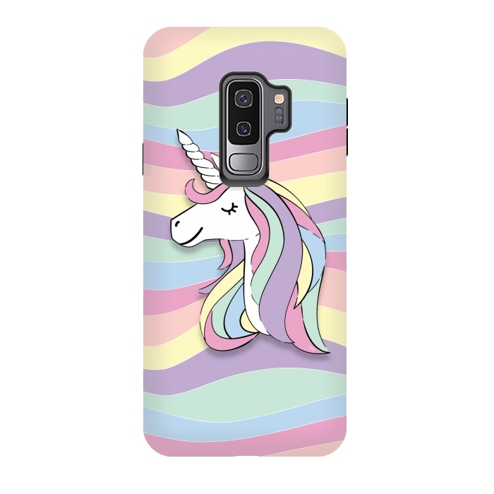 Galaxy S9 plus StrongFit Cute Rainbow Unicorn by Martina
