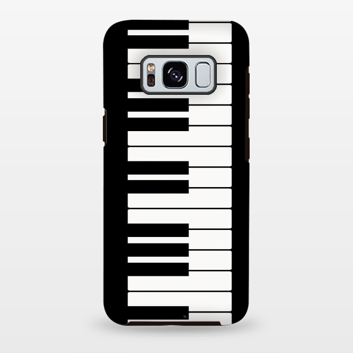 Galaxy S8 plus StrongFit Black and white piano keys music instrument by Martina