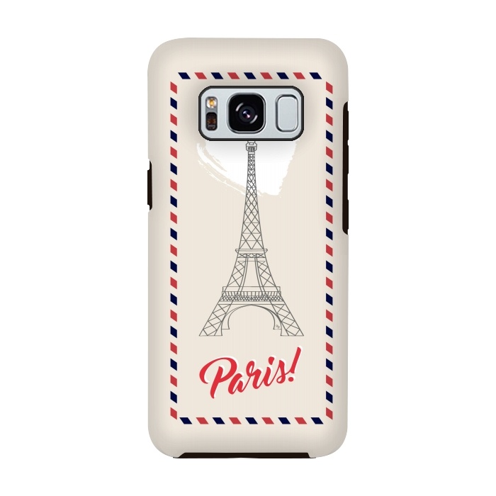 Galaxy S8 StrongFit Vintage envelope Eiffel Tower in Paris by Martina
