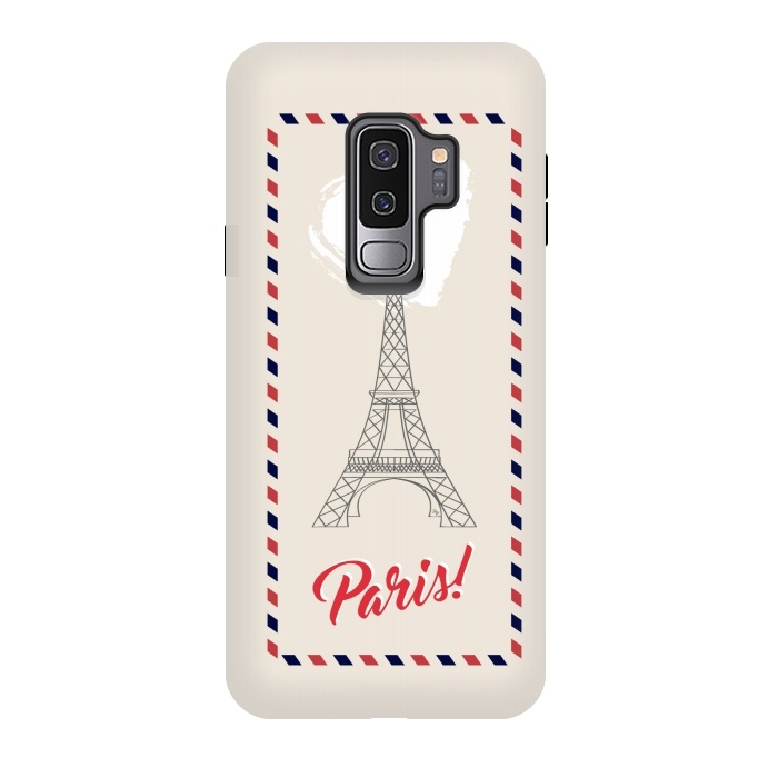 Galaxy S9 plus StrongFit Vintage envelope Eiffel Tower in Paris by Martina