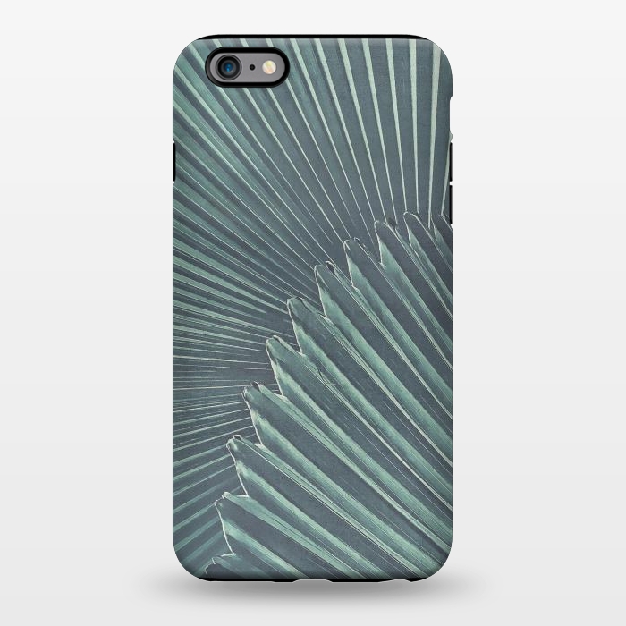 iPhone 6/6s plus StrongFit Teal Palm Leaves by Andrea Haase