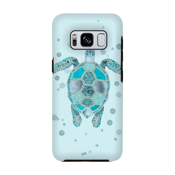 Galaxy S8 StrongFit Underwater Glamour Turtle by Andrea Haase