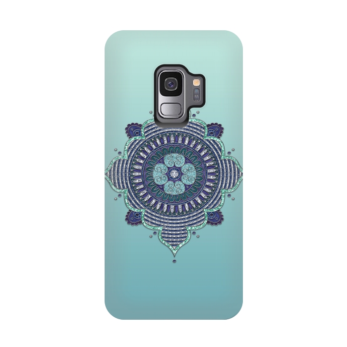 Galaxy S9 StrongFit Precious Turquoise Mandala Ornament by Andrea Haase