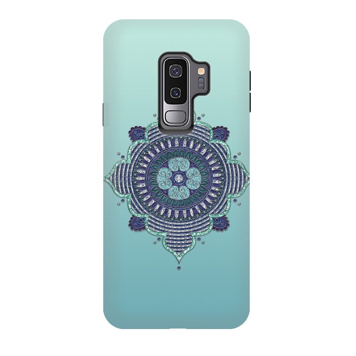 Galaxy S9 plus StrongFit Precious Turquoise Mandala Ornament by Andrea Haase